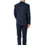 1502-Men's Charcoal Blue Checker Notched Lapel Suit Slim Fit (3 PCS)