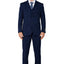 1502 Men's Navy Checker Notched Lapel Suit Slim Fit (3 PCS)