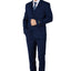 1502 Men's Navy Checker Notched Lapel Suit Slim Fit (3 PCS)