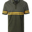 MEN'S STRIPPED SHORT SLEEVE POLO WITH CHEST POCKET