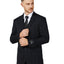 8703-Men's Black Checker Notched Lapel Suit Slim Fit (3 PCS)