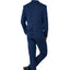 1502-Men's Blue Checker Notched Lapel Suit Slim Fit (3 PCS)