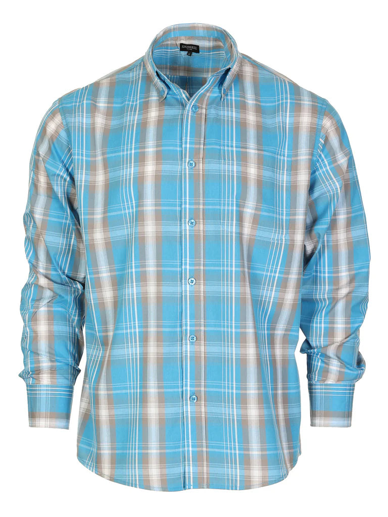 LS-92 Men's Plaid Button Down Shirt Part-B
