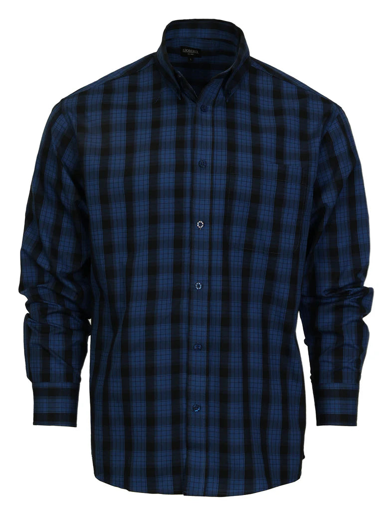 LS-92 Men's Plaid Button Down Shirt Part-B