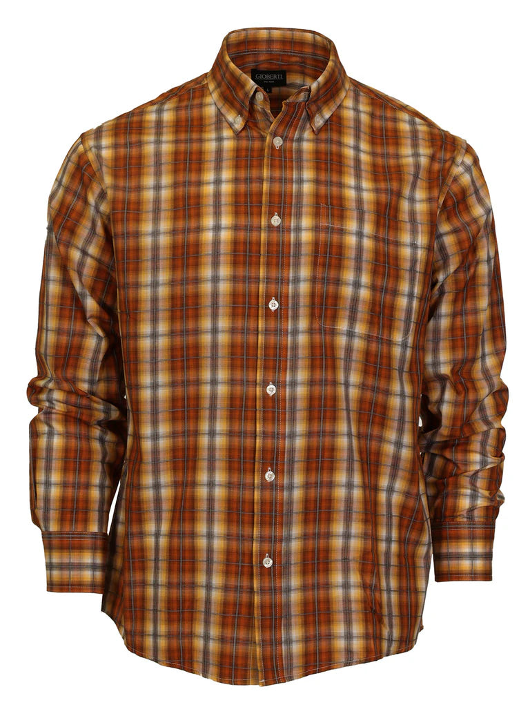 LS-92 Men's Plaid Button Down Shirt Part-B