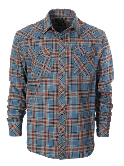 LS-92FS Men's Flannel Plaid Shirt w/ Snaps Part-A