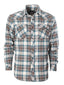 LS-92FS Men's Flannel Plaid Shirt w/ Snaps Part-A