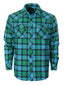 LS-92FS Men's Flannel Plaid Shirt w/ Snaps Part-A