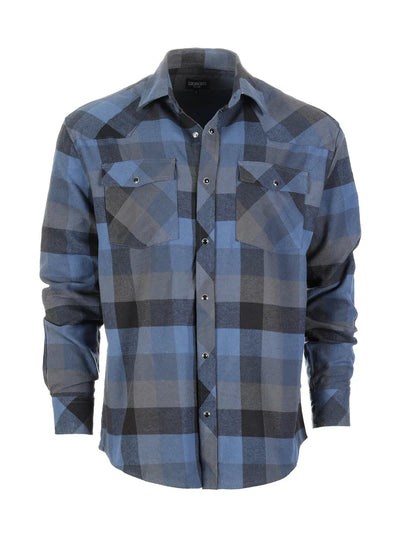 LS-92FS Men's Flannel Plaid Shirt w/ Snaps Part-B