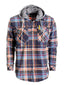 LS-92H Men's Removable Hoodie Flannel Shirt