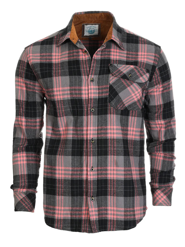 LS-94FC Men's Flannel w/ Corduroy Contrast Part-A