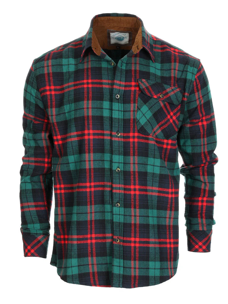 LS-94FC Men's Flannel w/ Corduroy Contrast Part-A
