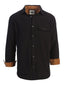 LS-94FC Men's Solid Flannel w/ Corduroy Contrast