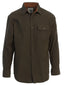LS-94FC Men's Solid Flannel w/ Corduroy Contrast