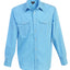 Men’s Solid Long Sleeve Western Shirt with Pearl Snap-on Buttons