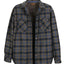 Mens Checkered Flannel Shirt Jacket With Velvet