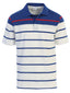 MEN'S STRIPED SHORT SLEEVE POLO WITH CHEST POCKET