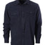 Men's Long Sleeve Plaid Flannel Shirt with pocket-B