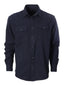 Men's Long Sleeve Plaid Flannel Shirt with pocket-B