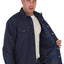 Men's 100% Cotton Brushed and Soft Twill Shirt Jacket with Flannel Lining