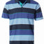 MEN'S STRIPPED SHORT SLEEVE POLO WITH CHEST POCKET