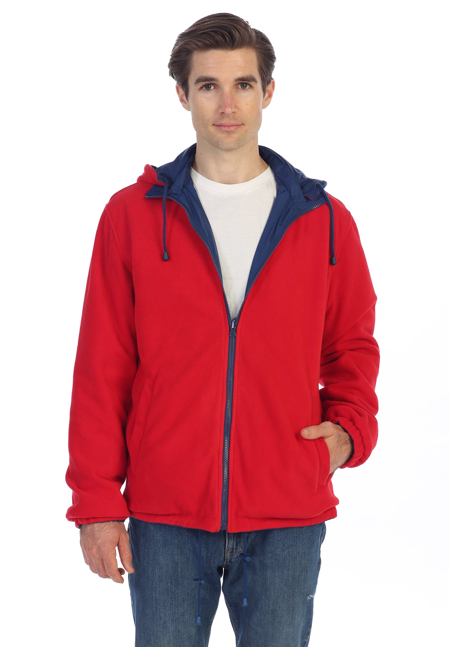 Men's Reversible Jacket with Polar Fleece Lining