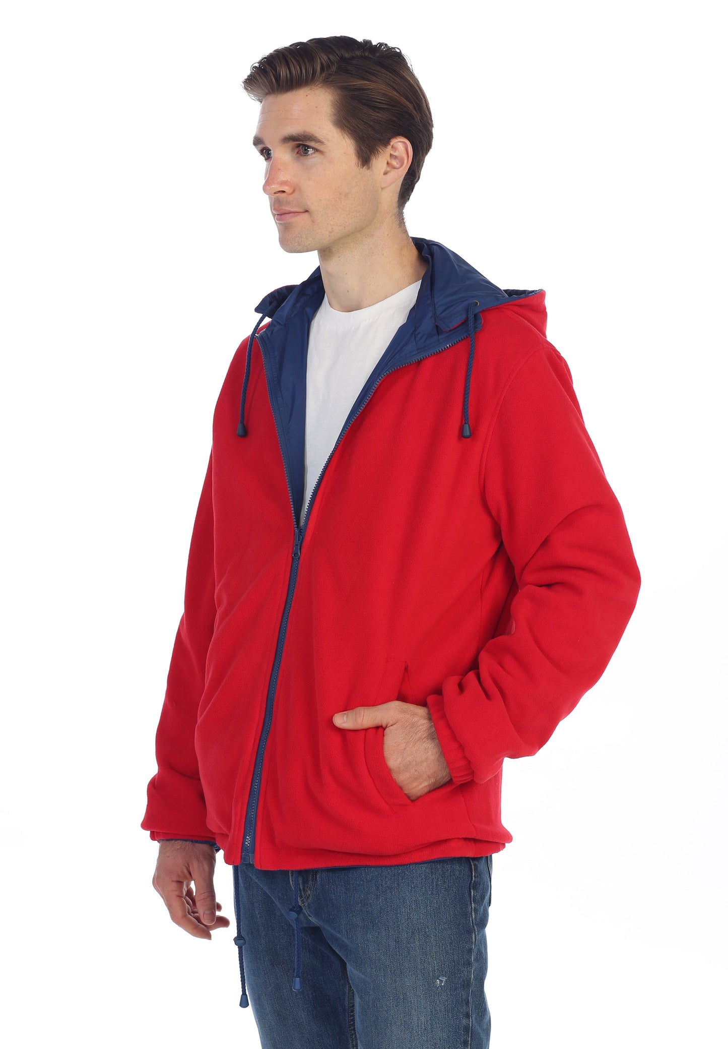 Men's Reversible Jacket with Polar Fleece Lining