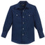 Boy's Casual Western Solid Long Sleeve Shirt with Pearl Snaps