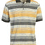 Mens Club Stripe Polo Shirt - Short Sleeve, Regular Fit, Yarn Dye