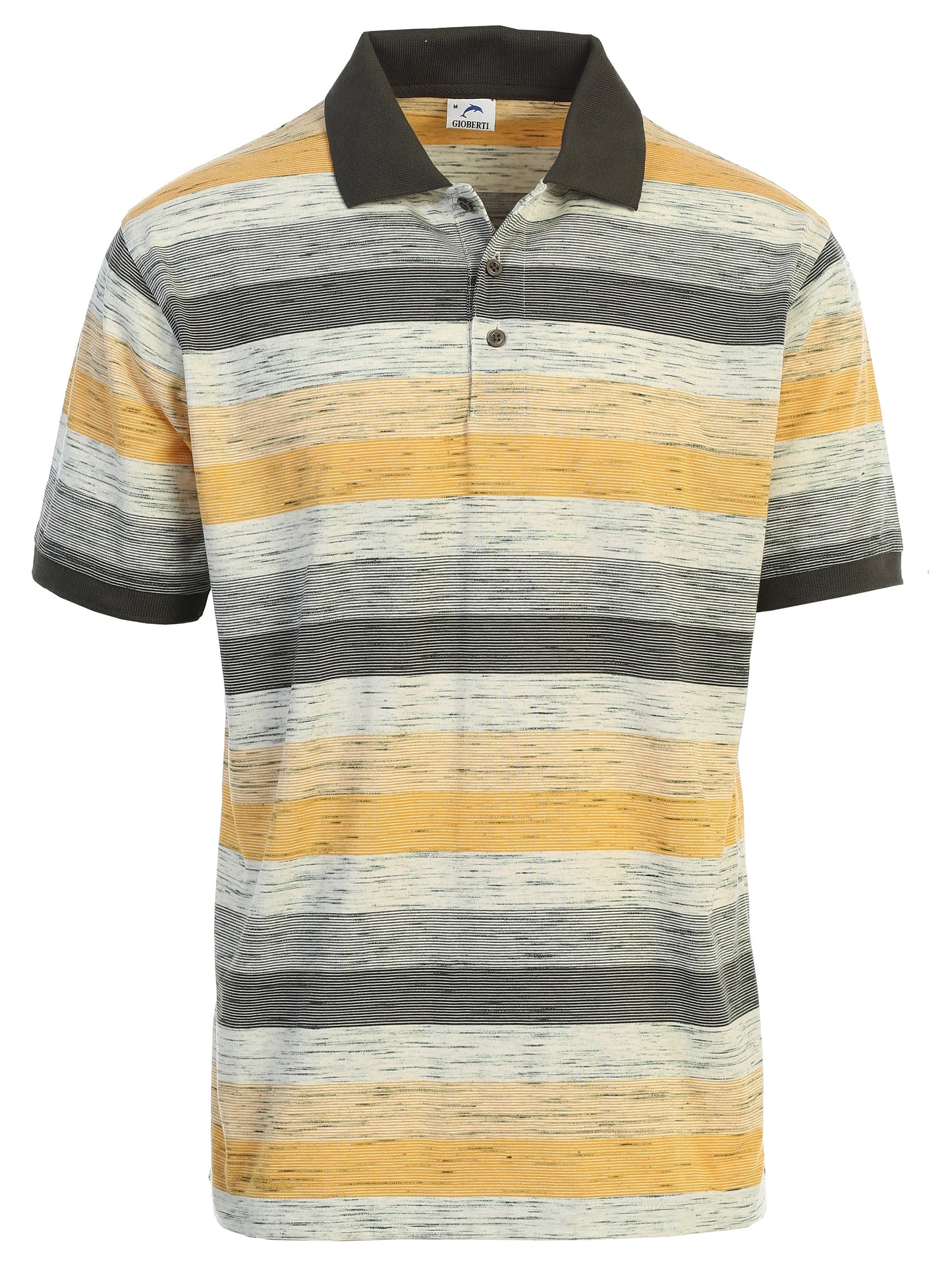 Mens Club Stripe Polo Shirt - Short Sleeve, Regular Fit, Yarn Dye