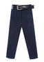 P38 BOY'S FORMAL DRESS PANT REGULAR FIT WITH BELT IN NAVY-BLACK-WHITE-KHAKI SIZE 2-20