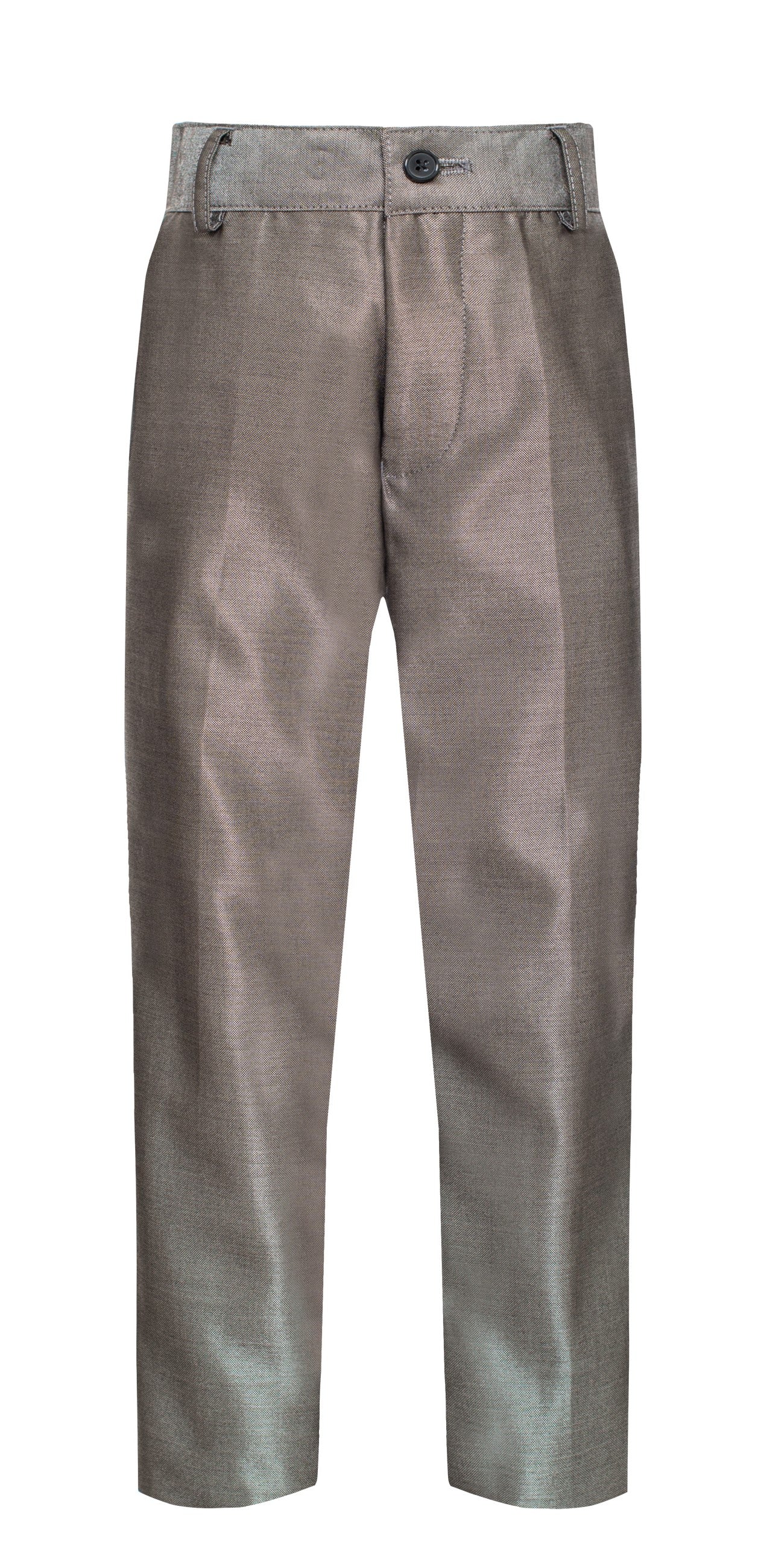 P88 BOY'S SHINY FORMAL DRESS PANT IN SILVER GRAY SIZE 2-14