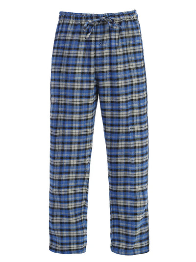 PJ-92 Men's Yarn Dye Brushed Flannel Pajama Pants, Elastic Waist