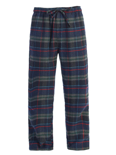 PJ-92 Men's Yarn Dye Brushed Flannel Pajama Pants, Elastic Waist