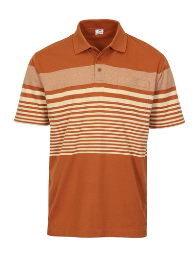 PS-947 Men's Multi-Striped Polo Shirt