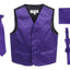 VSK4 BOYS SATIN SOLID 4 PCS SET FORMAL VEST IN 12 COLORS SIZE 2-7