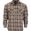 Men's Long Sleeve Plaid Flannel Shirt with pocket-B