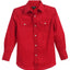 Boy's Casual Western Solid Long Sleeve Shirt with Pearl Snaps