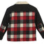 Boys Full Zip Wool-Like Plaid Jacket with Warm Cozy Inner Padding and Sherpa Collar