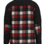 Men's Full Zip Wool-Like Plaid Jacket with Warm Cozy Inner Padding and Sherpa Collar