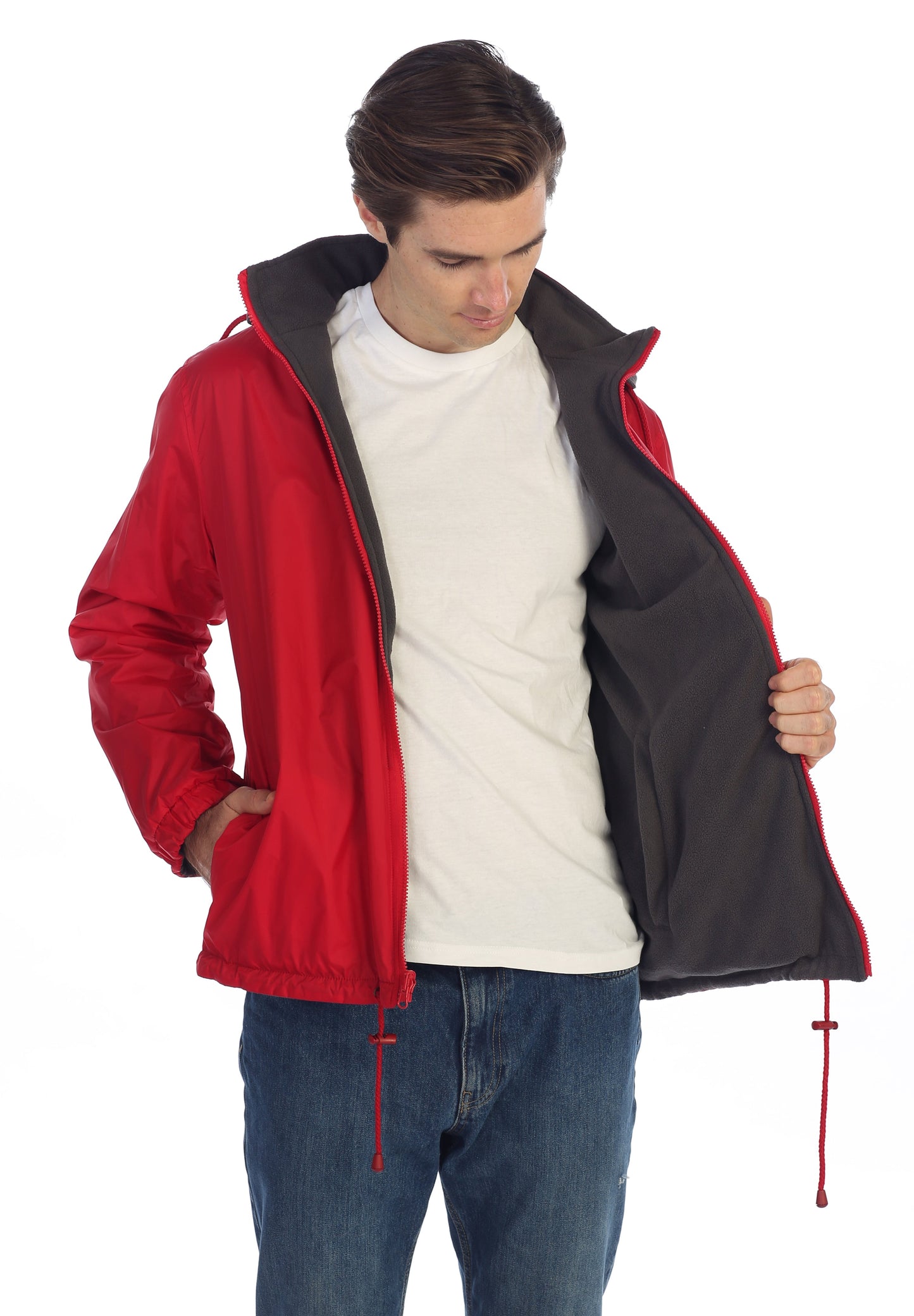 Men's Reversible Jacket with Polar Fleece Lining