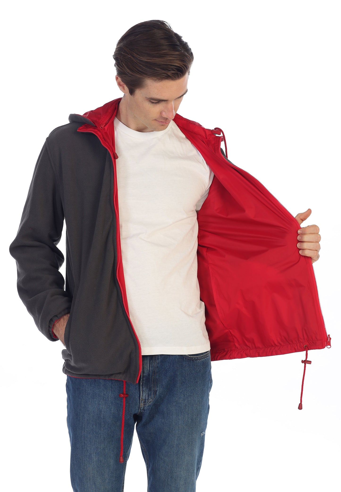 Men's Reversible Jacket with Polar Fleece Lining