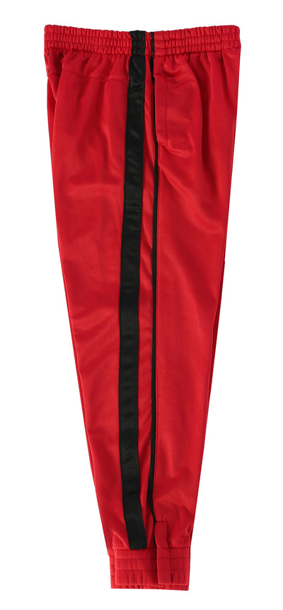 TP-863 KID'S BOY'S ATHLECTIC TRACK PANTS WITH RIBBED ZIPPER CUFF SIZE 4-18 IN 8 COLORS