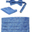 Boys' Adjustable Satin And Paisley Cummerbund Set With Formal Bow Tie and Pocket Square