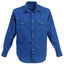 Men’s Solid Long Sleeve Western Shirt with Pearl Snap-on Buttons