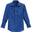 Boy's Casual Western Solid Long Sleeve Shirt with Pearl Snaps