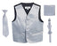 VSK4 BOYS SATIN SOLID 4 PCS SET FORMAL VEST IN 12 COLORS SIZE 2-7