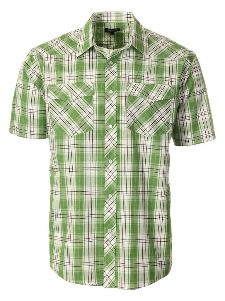 SS-92W Men's Plaid Western Shirt Part-A