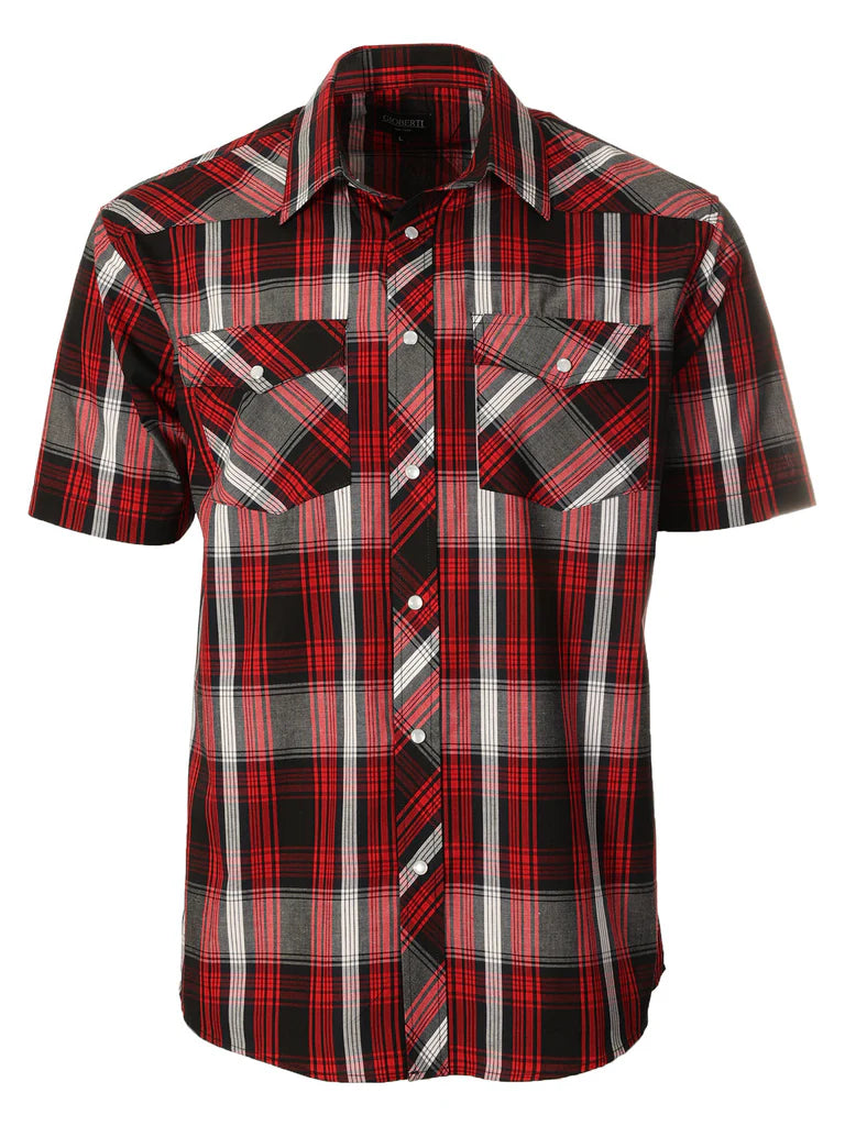 SS-92W Men's Plaid Western Shirt Part-A