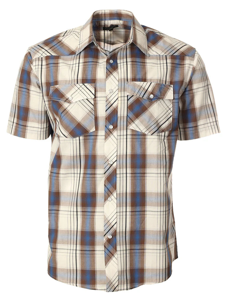 SS-92W Men's Plaid Western Shirt Part-A